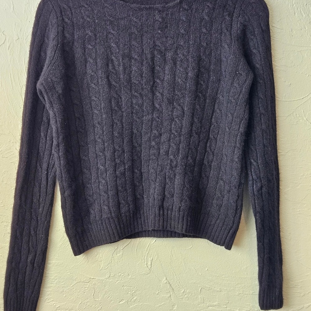 J.Crew Cable-knit Crewneck Sweater Black S‎